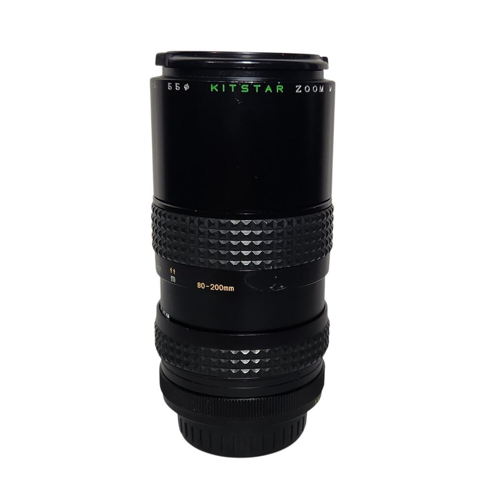 Pentax Kitstar Zoom Multicoated 1:4.5 F=80-200MM No. 8120616 55 Lens W/Caps
